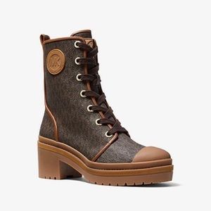 Michael Kors Corey Logo combat boots size 7.